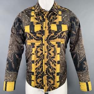 PIERRE-LOUIS MASCIA Yellow Grey Floral Polyamide Jacket